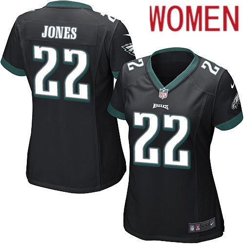Women Philadelphia Eagles 22 Sidney Jones Nike Black Game NFL Jersey